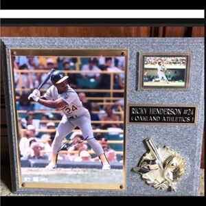 Ricky Henderson Oakland Athletics Plaque